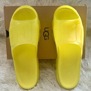 Ugg Jella Yellow Slides Size 9 with Box